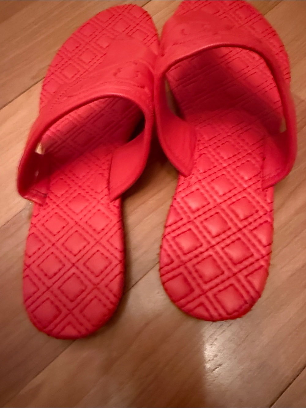 Tory Burch orange Quilted Logo Thong Sandals - Picture 4 of 6